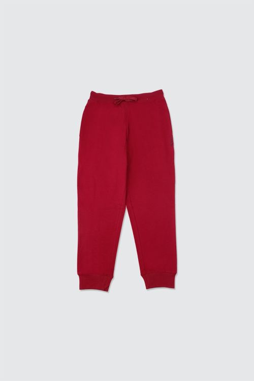 Kids cotton jogger red