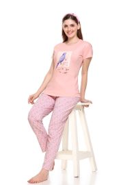 Cotton Pyjama Set Pink night suit