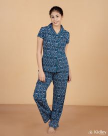 Navy Ladies night suit