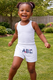 ComfortEase White Cotton Bloomers for Kids – Assorted Graphic Prints (Pack of 6)