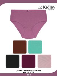 Women Hipster Spandex Midi Panties (8118)