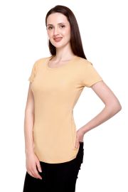 Bamboo cotton Women Beige Top