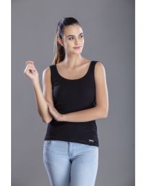 Cotton Tank Top Black for Women