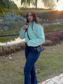 Women Mint Polar Half zipper