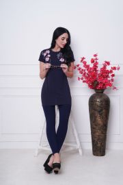 Lycra Long top navy