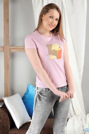 Lycra pink short top