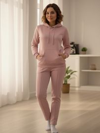 Peach WT Fur-Lined Cotton Tracksuit