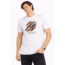 Super Combed Cotton Rich Piqué Round Neck T-Shirt – White