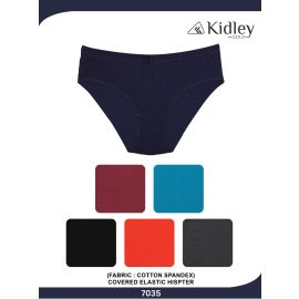 Women Hipster Cotton Spandex Panties Plain