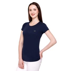 Preloved Long Sleeve Bamboo Dazzle Top - Navy main image 0
