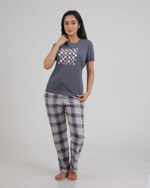 Cotton Nightsuit Purple