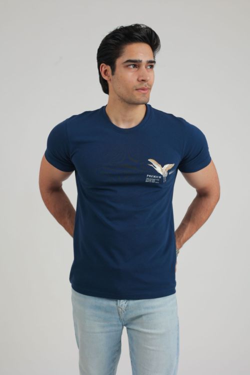 Pique Round Neck TShirt (Teal)