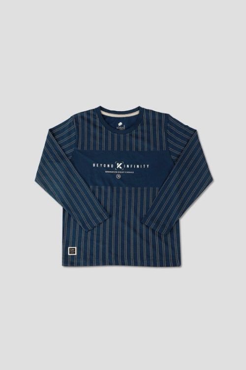 Cotton Navy Full sleeve Printed