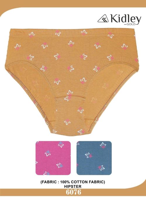 Women Hipster Cotton Fabric Panties (6076)