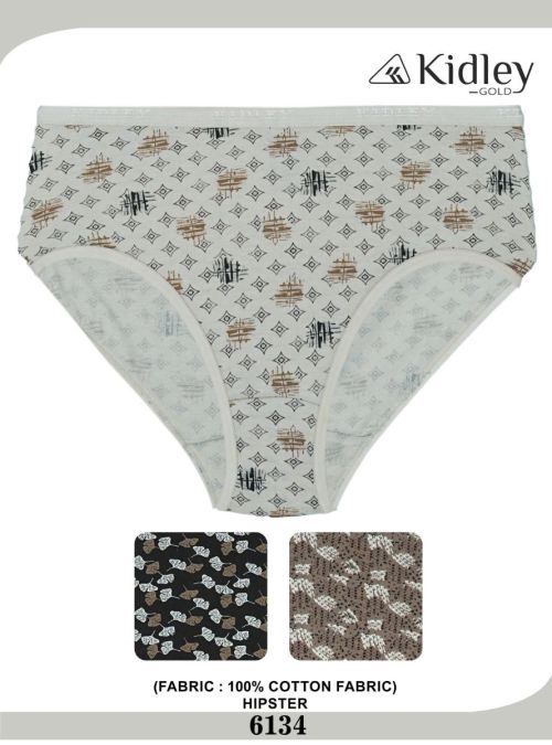 Women Hipster Cotton Fabric Panties (6134)