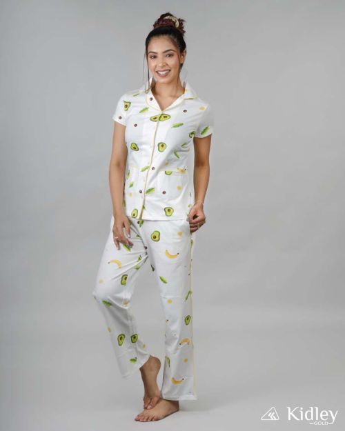 Cotton button down avocado night wear women