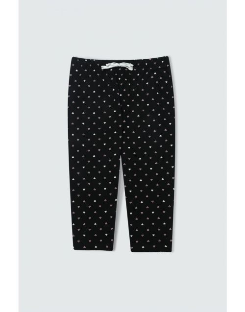 Coloured Capris Black