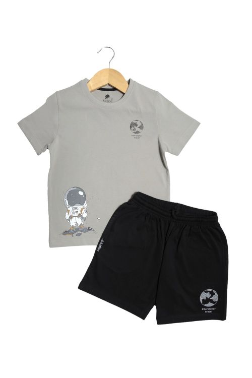 Pure cotton Grey Black Set Boys