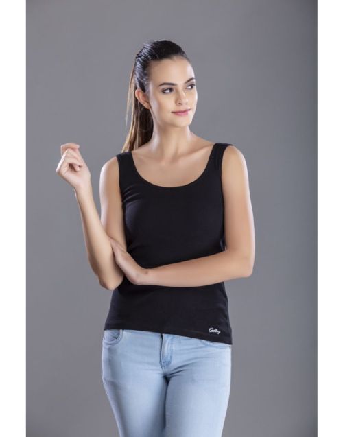 Cotton Tank Top Black for Women