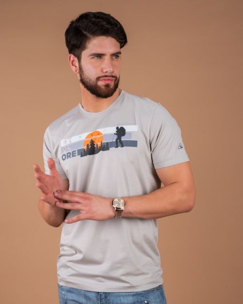 Mercerised Cotton Tee Grey