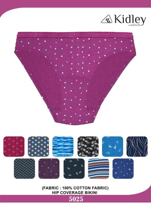Women Hipster Cotton Fabric Hip Coverage Bikini Panties (5025)