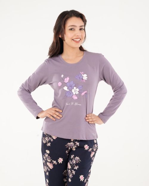 Lavender love 100% cotton night wear for women