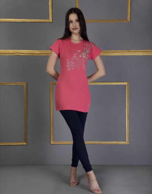 Lycra Long top Coral