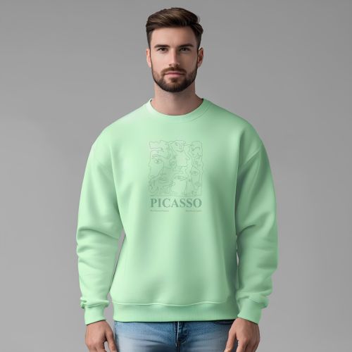 Picasso-Inspired Cotton-Rich Sweatshirt – HD Print, Soft & Stylish