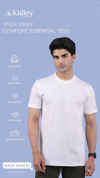 Cotton Men's Round Neck Tees (pack of 2)