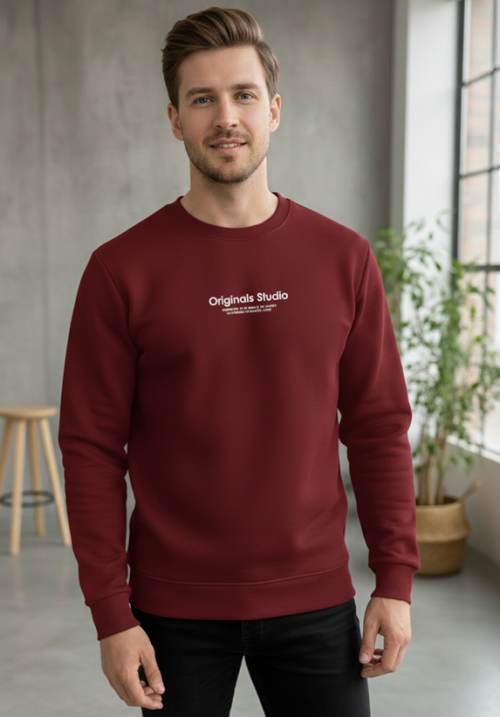 Men's Crewneck Sweatshirt with "ORIGINALS STUDIO" Logo