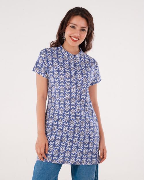Cotton kurti for women sky