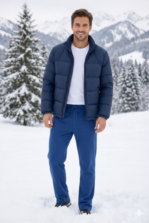 Men’s Premium Fleece Fur-Lined Winter Track Lower